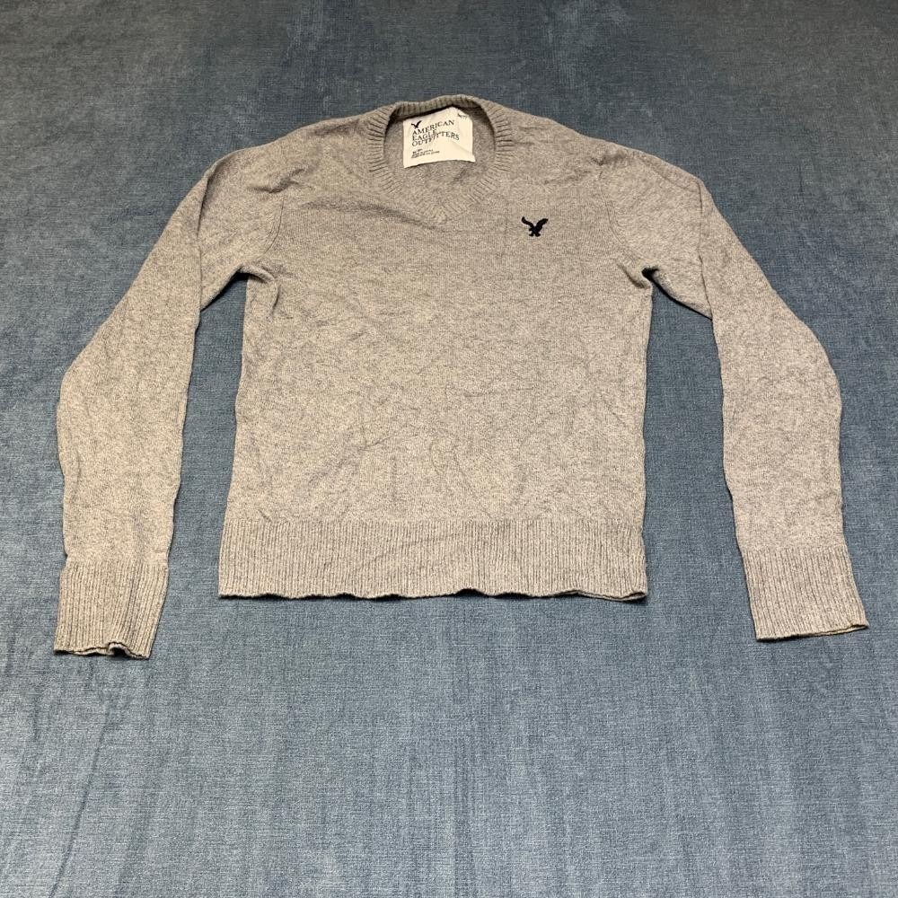 American Eagle Outfitters Sweater Women Small Beige Tight Knit Cotton Streetwear